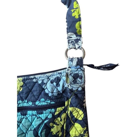 RARE Vera Bradley Disney Parks Hidden Mickey Quilted Crossbody Bag Floral Blue - Picture 9 of 13